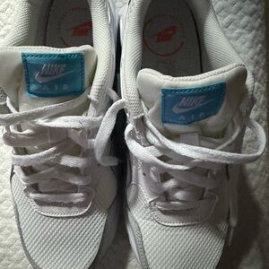 Nike White and Blue Sneakers